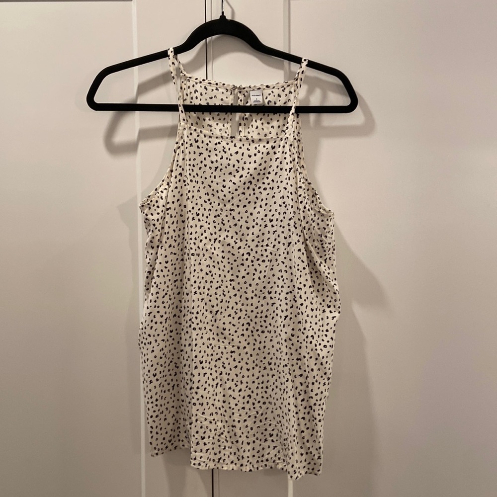 Old Navy, Women’s Size Small, white with black dot tank